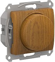 Светорегулятор поворотно-нажимной без рамки Systeme Electric Glossa 5-315Вт дерево картинка